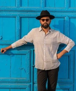 Dushyant Asthana Men's Amir Shirt - Blue Stripes