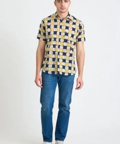 Dushyant Asthana Men's Aby Chessboard Batik Short Sleeve Shirt 6 Dushyant Asthana Men's Aby Chessboard Batik Short Sleeve Shirt