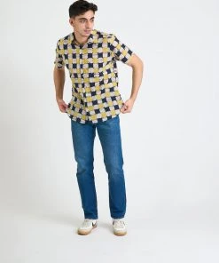 Dushyant Asthana Men's Aby Chessboard Batik Short Sleeve Shirt 7 Dushyant Asthana Men's Aby Chessboard Batik Short Sleeve Shirt