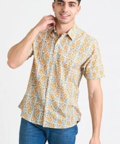 Dushyant Asthana Men's Prat Short Sleeve Shirt - Citrus Floral