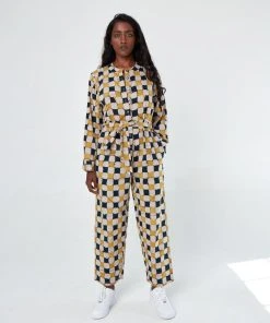 Dushyant Asthana Zoya Batik Chessboard Jumpsuit Clothing