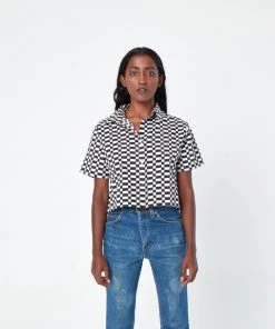 Dushyant Asthana Cami Checkers Crop Shirt Clothing