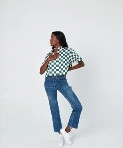 Dushyant Asthana Cami Chessboard Crop Shirt