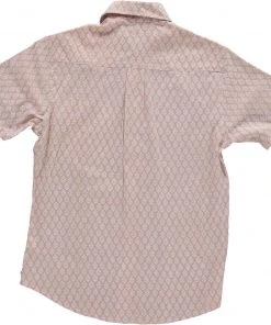 Dushyant Asthana Men's Folk Short Sleeve Shirt - Leaf Motif