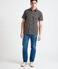 Dushyant Asthana Men's Prat Short Sleeve Shirt - Black Motif