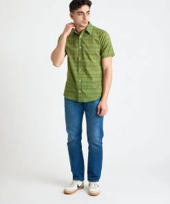 Dushyant Asthana Men's Prat Short Sleeve Shirt - Green Sticks
