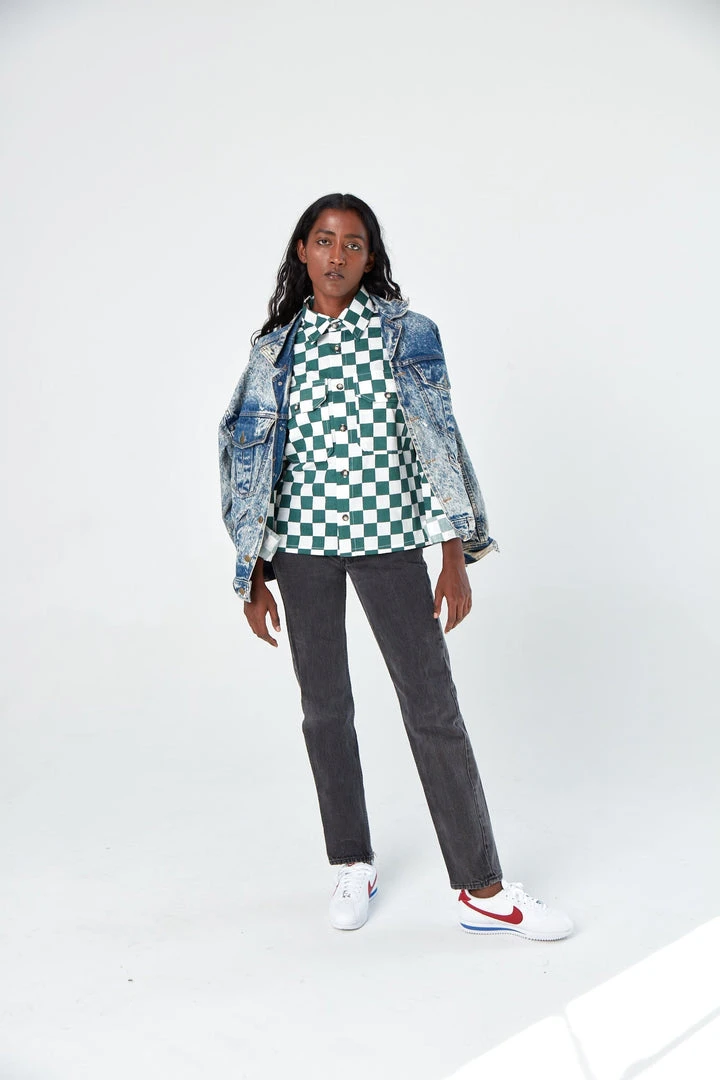 Dushyant Asthana Sophia Chessboard Over Shirt Dushyant Asthana Sophia Chessboard Over Shirt