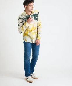 Dushyant Asthana Men's Amir Long Sleeve Shirt - Yellow + Green