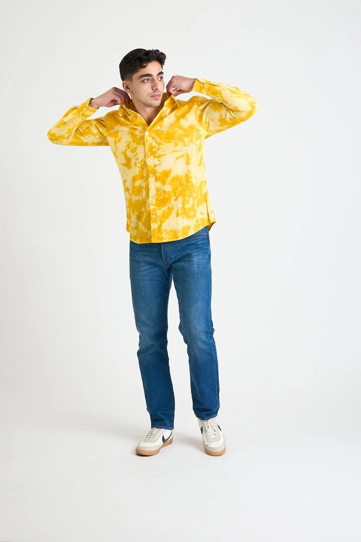 Dushyant Asthana Men's Amir Long Sleeve Shirt - Citrus Dushyant Asthana Men's Amir Long Sleeve Shirt - Citrus