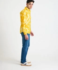 Dushyant Asthana Men's Amir Long Sleeve Shirt - Citrus 2 Dushyant Asthana Men's Amir Long Sleeve Shirt - Citrus