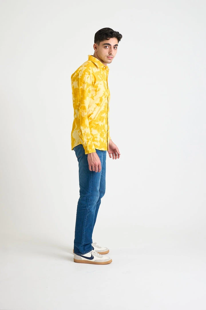 Dushyant Asthana Men's Amir Long Sleeve Shirt - Citrus Dushyant Asthana Men's Amir Long Sleeve Shirt - Citrus