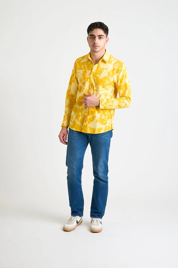 Dushyant Asthana Men's Amir Long Sleeve Shirt - Citrus Dushyant Asthana Men's Amir Long Sleeve Shirt - Citrus