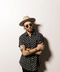 Dushyant Asthana Men's Folk Short Sleeve Shirt - Navy