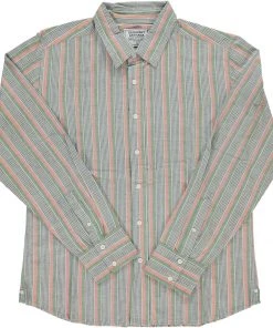 Dushyant Asthana Men's Amir Shirt - Green Stripes