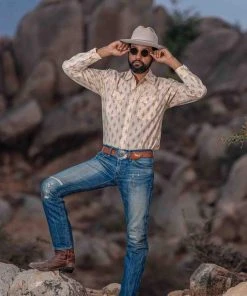 Dushyant Asthana Men's Bandit Western Shirt - Nomad Print