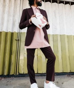 Dushyant Asthana Men's Kameez Oversized Shirt - Cameo Pink