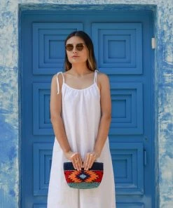 MZ Fair Trade Accessories Eagle Eye Wool Clutch Bag