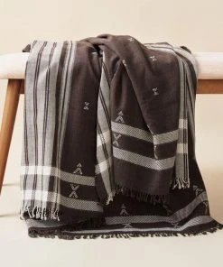 Studio Variously Ebony Throw Blanket Home Goods