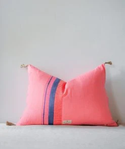 Soil To Studio Eli Linen Throw Pillow Cover - Bright Pink Best Sellers