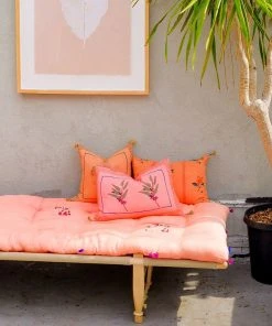 Soil To Studio Eli Linen Throw Pillow Cover - Bright Pink Best Sellers