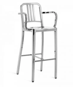 Emeco Furniture Navy Recycled Barstool With Arms