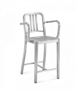 Emeco Navy Recycled Counter Stool With Arms Furniture