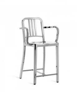 Emeco Navy Recycled Counter Stool With Arms Furniture