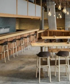 Emeco Alfi Recycled Low Back Barstool - Dark Ash Furniture