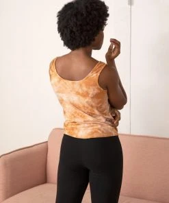 North Of West Sale Emily Tie Dye Tank Top - Amber