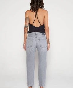 ÉTICA New Arrivals Rhea Midrise Straight Crop Jean - Moonstone