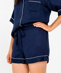 Ettitude Bamboo Lyocell Pajama Shorts - Blue Nights Best Sellers