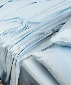 Ettitude Bamboo Sateen Sheet Set - Starlight Blue