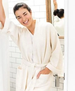Ettitude Best Sellers Unisex Bamboo Waffle Robe - Natural