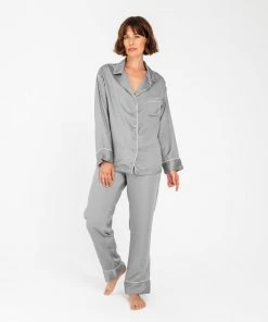 Ettitude Best Sellers Charcoal Bamboo Lyocell Pajama Pants - Dove Gray