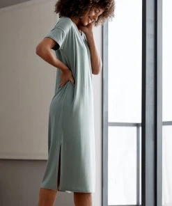 Sijo Eucalyptus Short Sleeve Dress