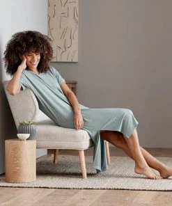 Sijo Eucalyptus Short Sleeve Dress