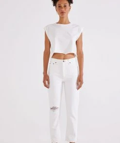 ÉTICA Finn Slim Straight Ankle Jeans - Vintage White New Arrivals