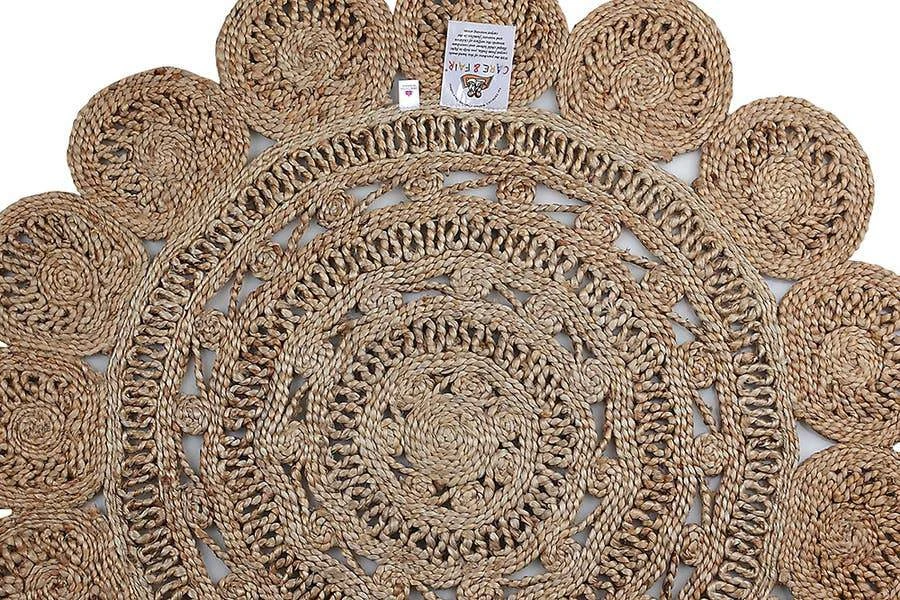 Casa Amarosa Flora Jute Rug Home Goods 4 Casa Amarosa Flora Jute Rug Home Goods