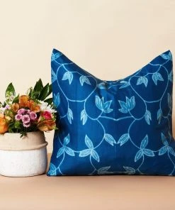 Studio Variously Folio Silk Throw Pillow - Indigo Home Goods
