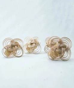 Amara New Arrivals French Braid Bamboo Napkin Ring Set