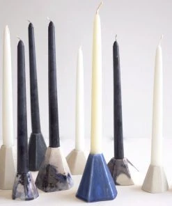 Lauren HB Studio Geo Porcelain Candlestick Holder Set