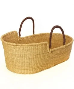 Swahili African Modern Home Goods Moses Bassinet Basket - Natural