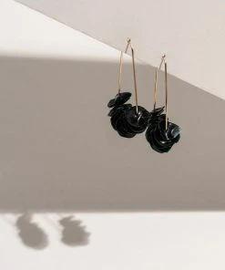 Giulia Letzi + META Jewelry Leona Upcycled Drop Earrings - Dark Green