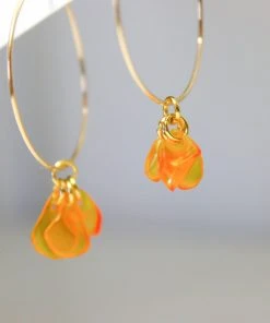 Giulia Letzi + META Jewelry Emma Upcycled Hoop Earrings - Orange