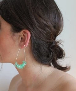 Giulia Letzi + META Jewelry Leona Upcycled Drop Earrings - Aquamarine