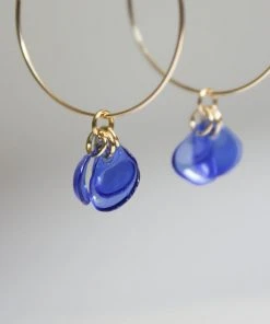 Giulia Letzi + META Jewelry Emma Upcycled Hoop Earrings - Blue