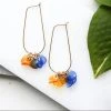 Giulia Letzi + META Jewelry Ginevra Upcycled Drop Earrings - Blue + Orange