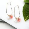 Giulia Letzi + META Jewelry Ginevra Upcycled Drop Earrings - White + Blush