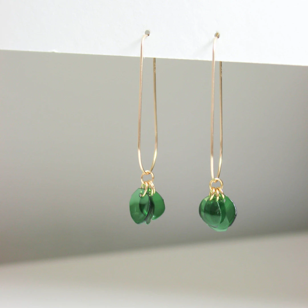 Giulia Letzi + META Jewelry Best Sellers Ginevra Upcycled Drop Earrings - Emerald Giulia Letzi + META Jewelry Best Sellers Ginevra Upcycled Drop Earrings - Emerald