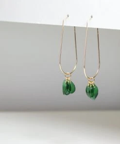 Giulia Letzi + META Jewelry Best Sellers Ginevra Upcycled Drop Earrings - Emerald